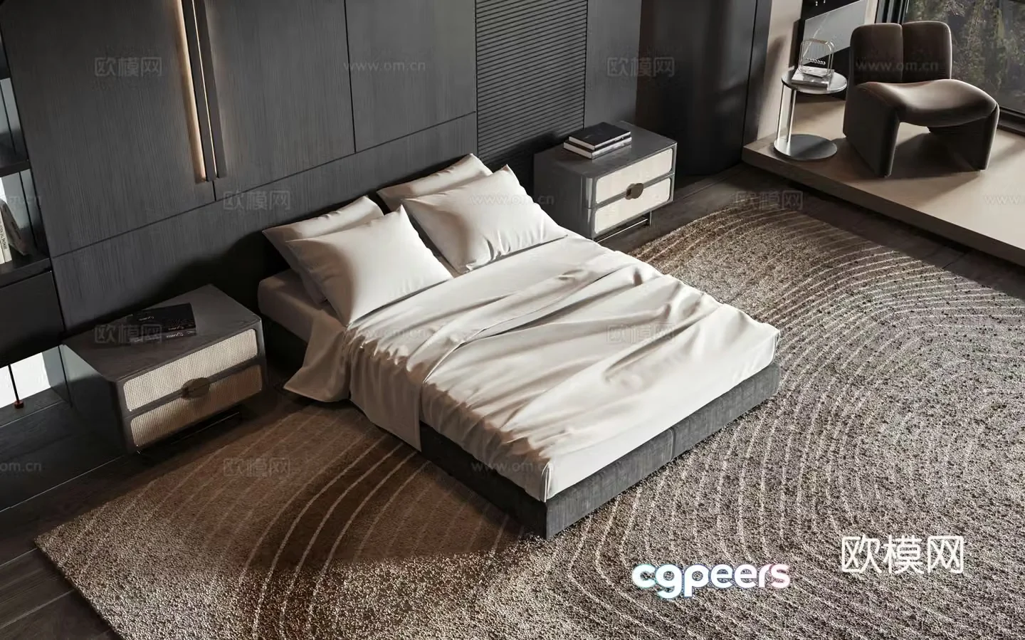 Modern style product bed 3d model