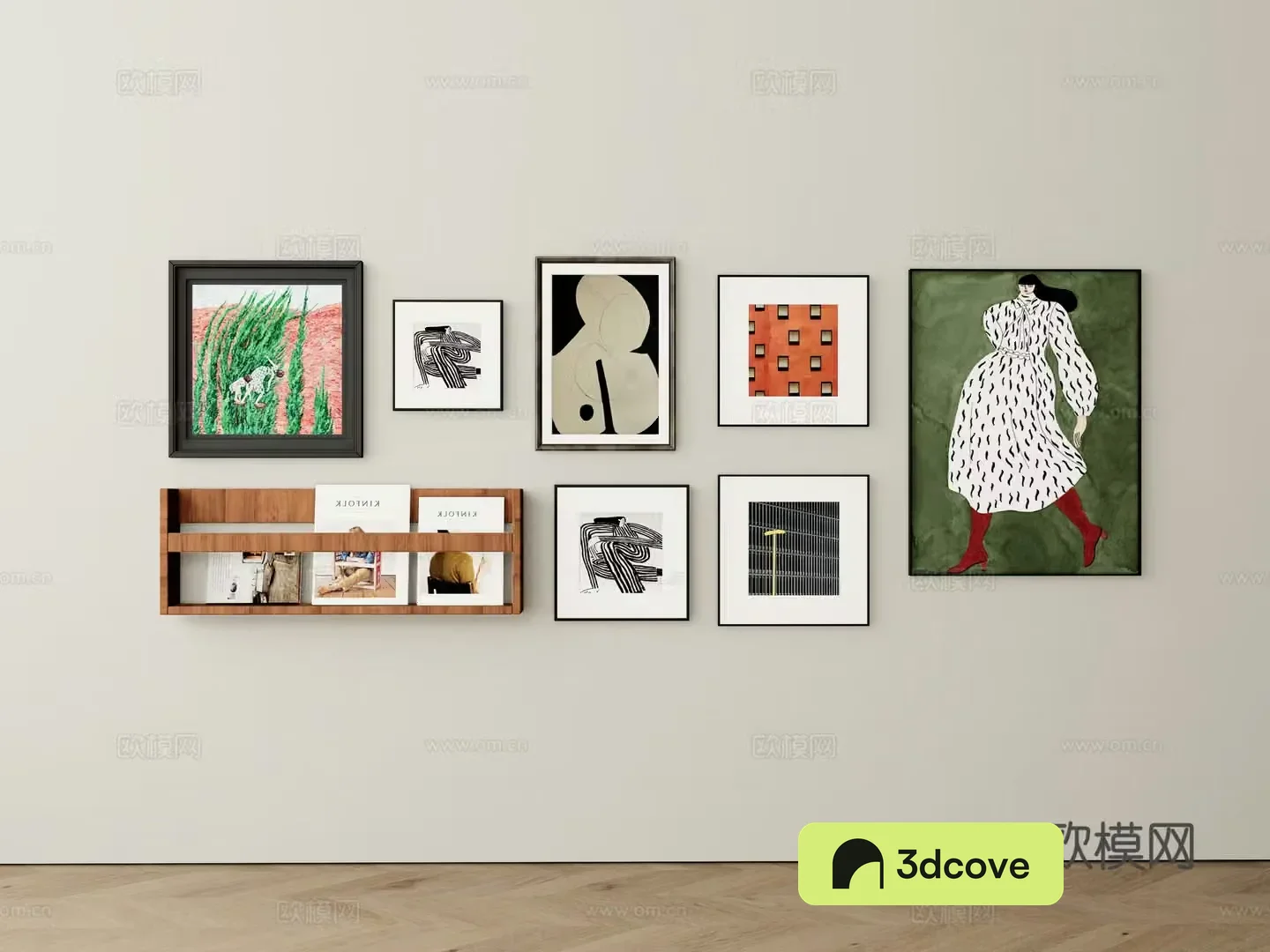 Modern hanging painting combination abstract painting decorative painting