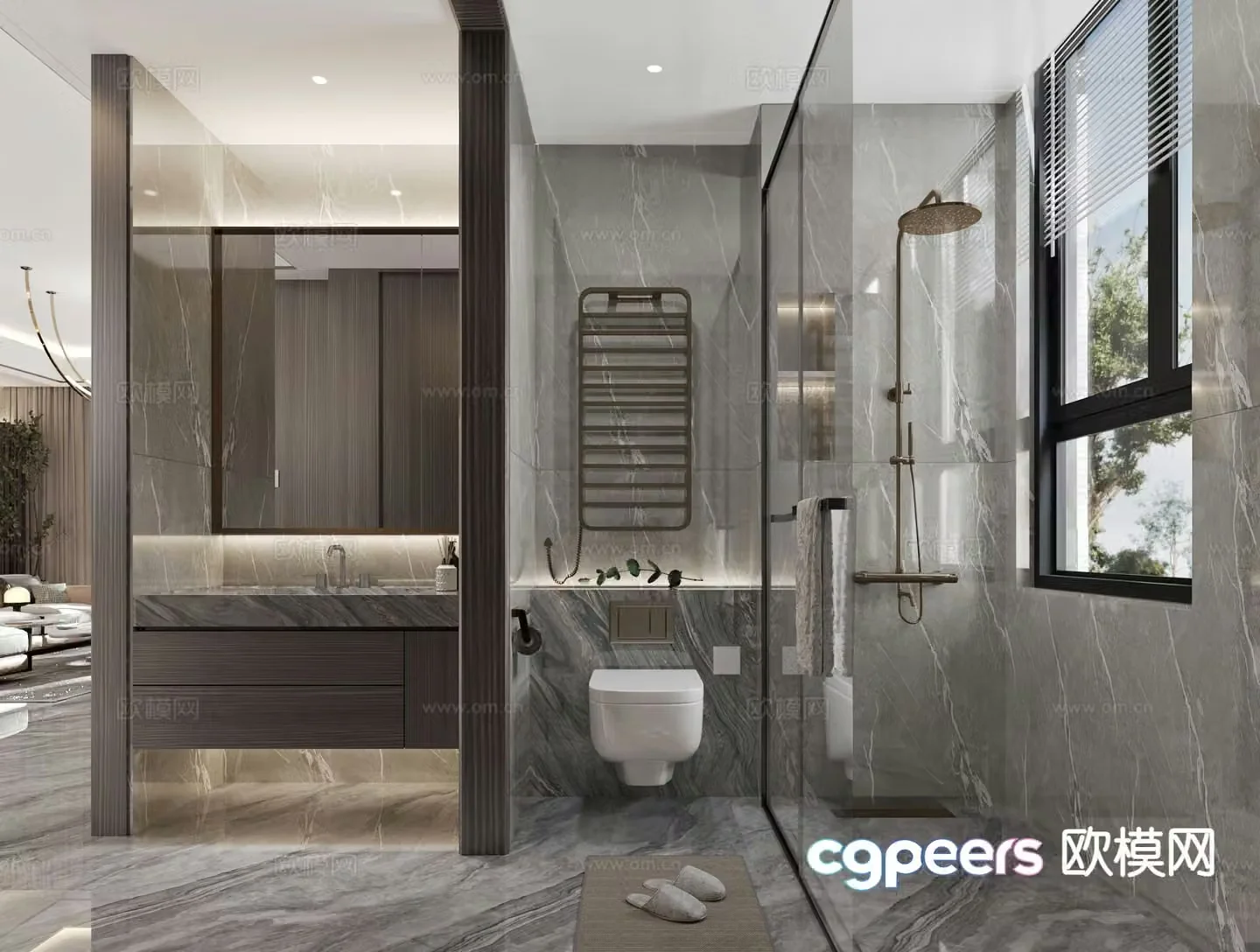 Modern bathroom bathroom 3d model