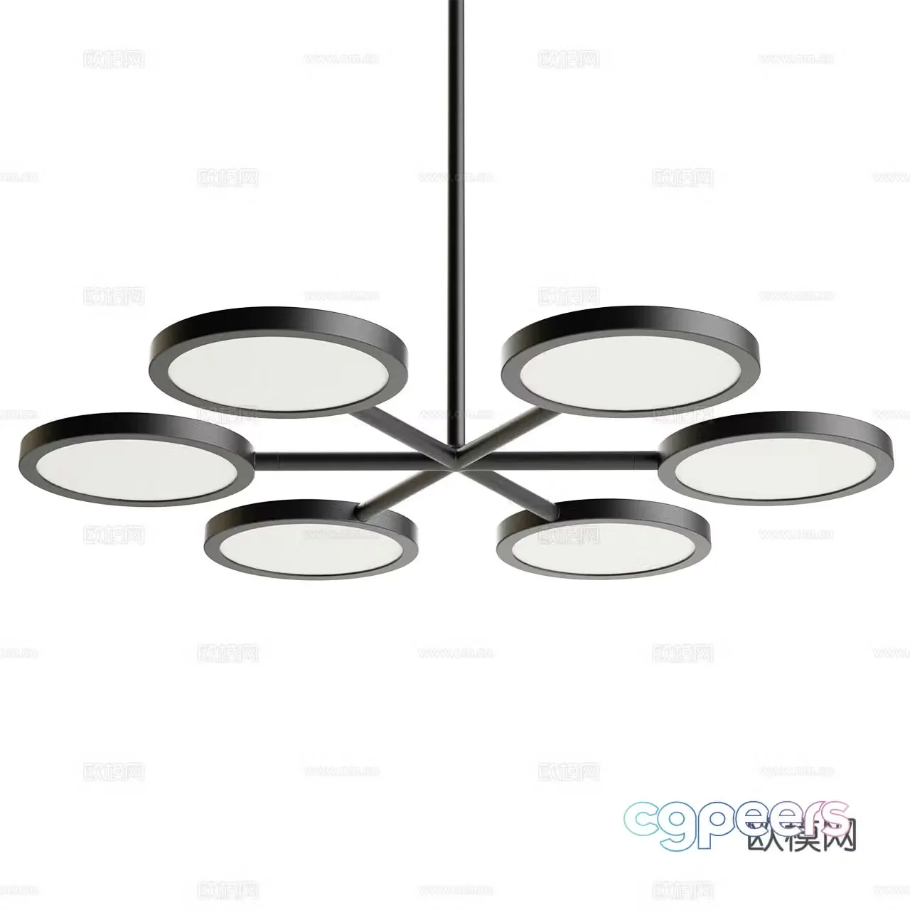 Discus modern chandelier minimalist chandelier decorative chandelier metal chandelier 3d model