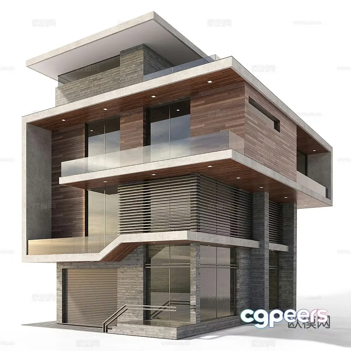Modern villa 3d model
