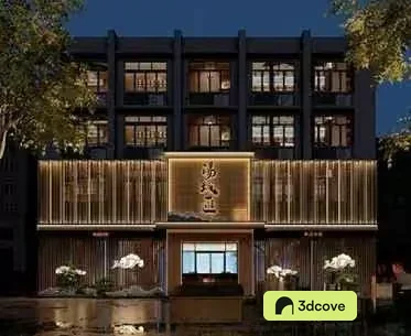 A Large Building At Night