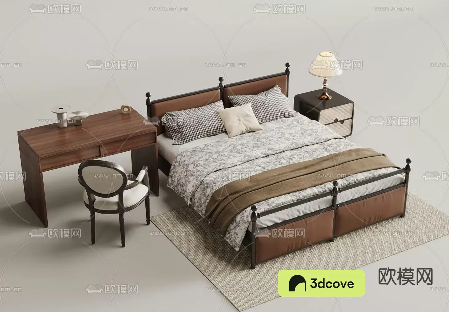 American double bed