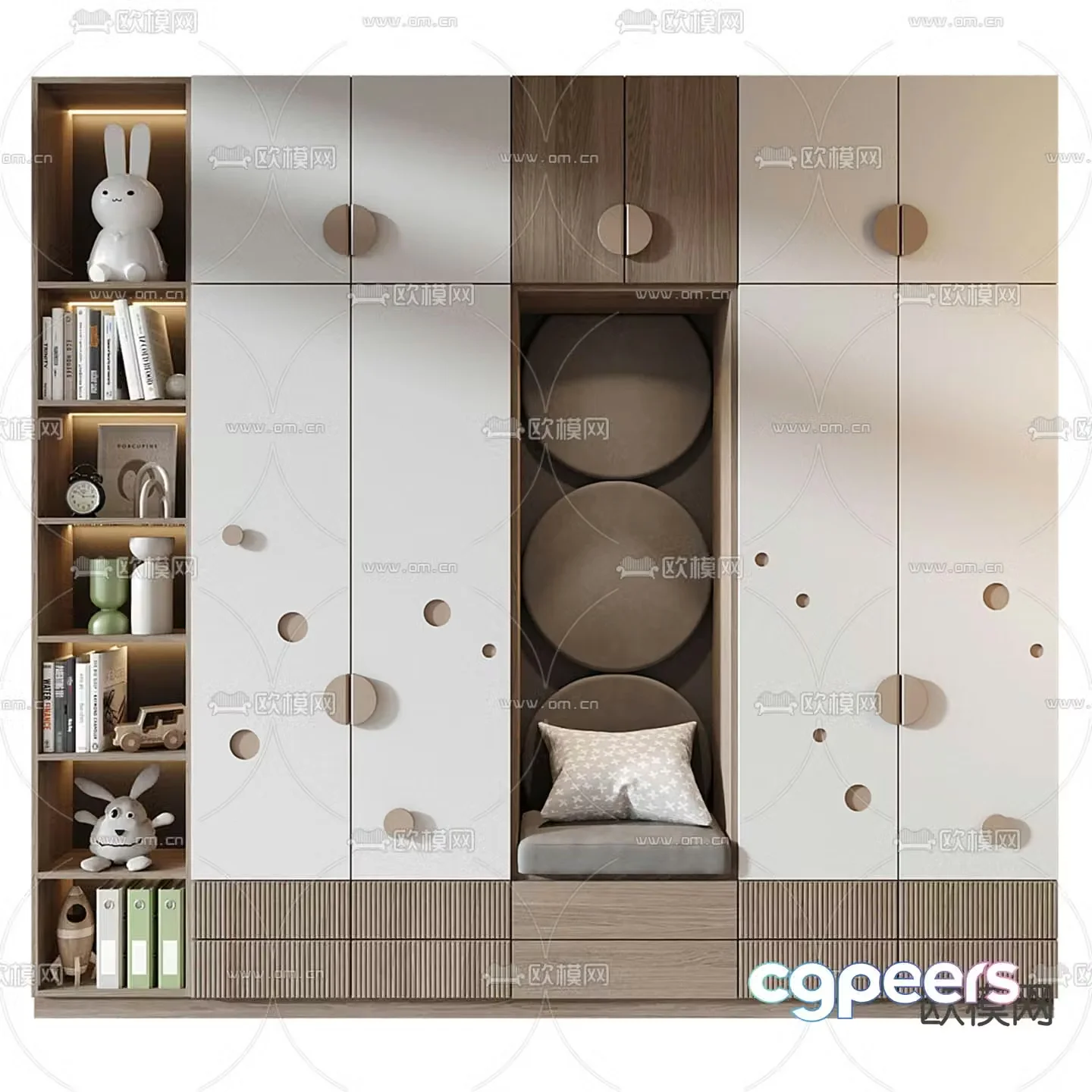 Children’s wardrobe toy cabinet 3d model