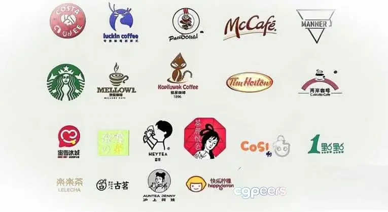 A Collection Of Logos From Various Coffee Shops 3D Model – 675 – VRAY Render