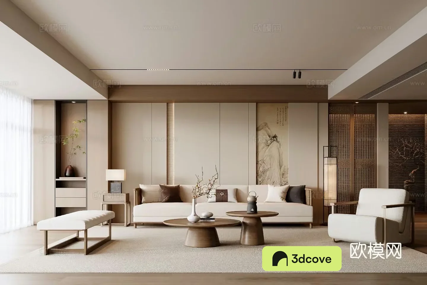 New Chinese style living room Song style living room