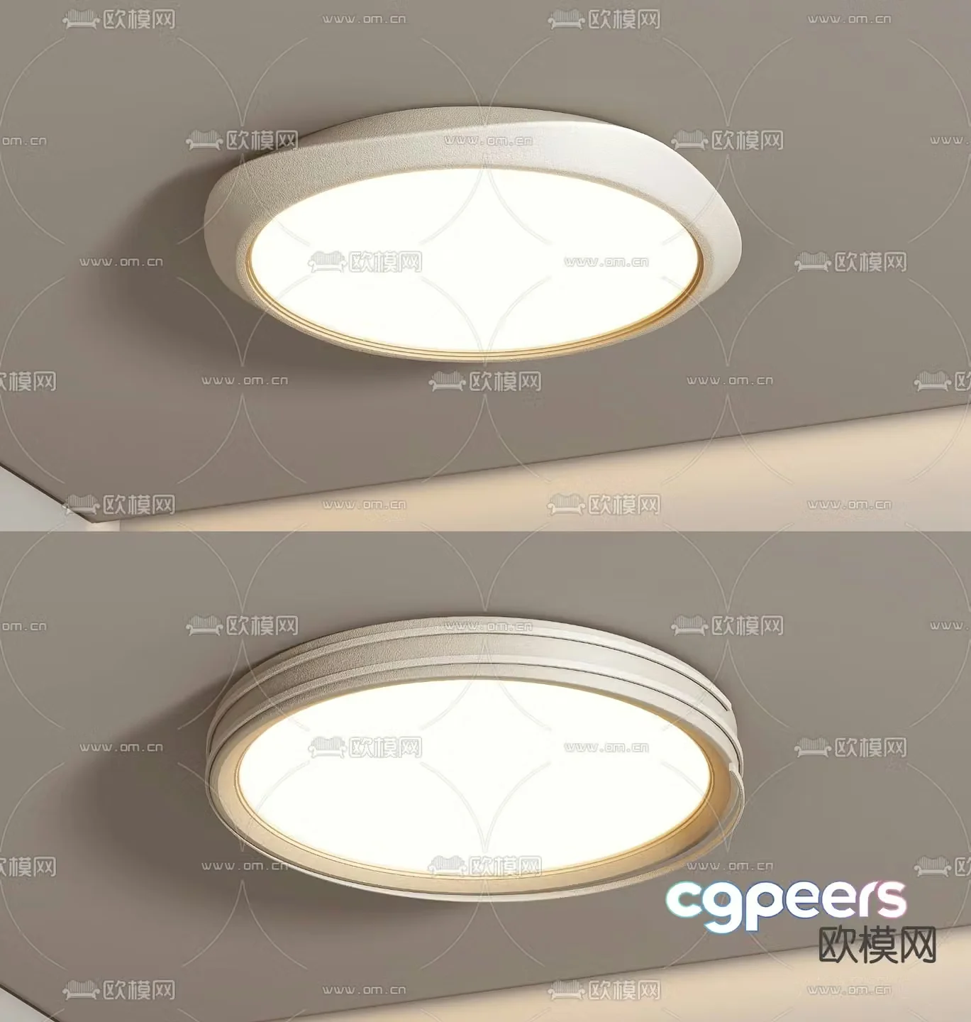 Creamy air ceiling light 3d model