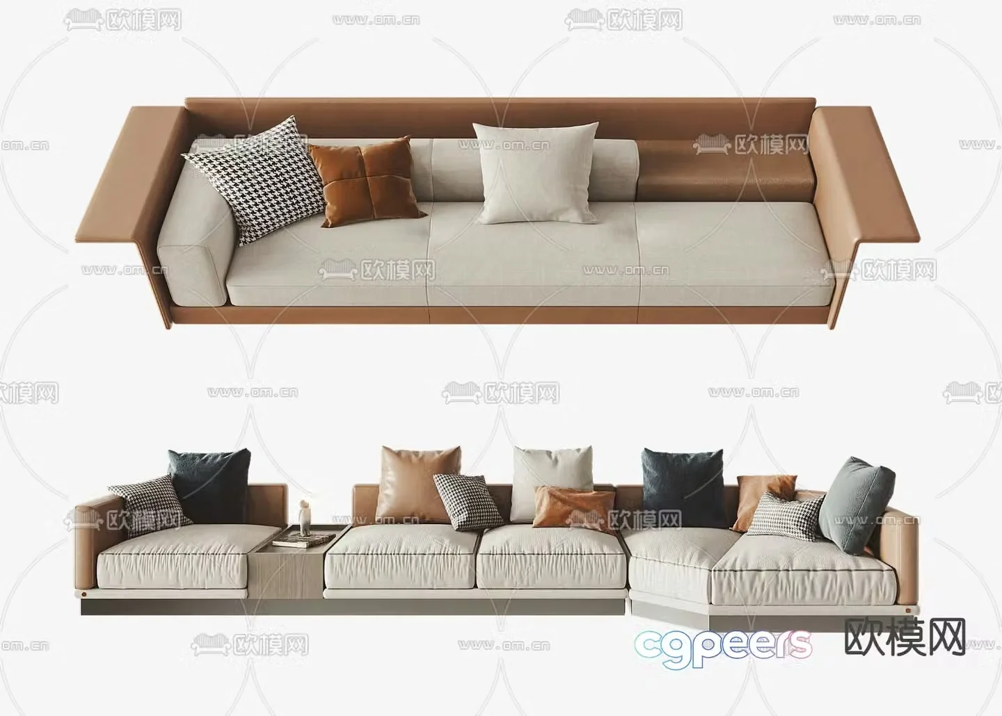 Minotti corner sofa 3d model
