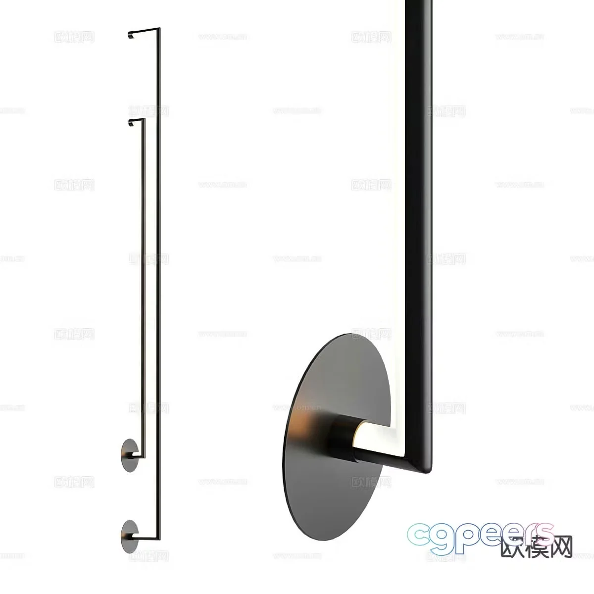 Modern wall lamp long wall lamp 3d model