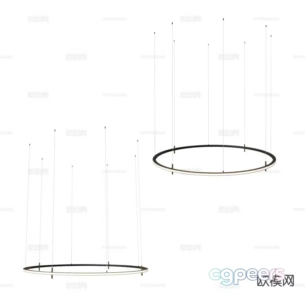 Paolo Castelli ring chandelier art chandelier 3d model