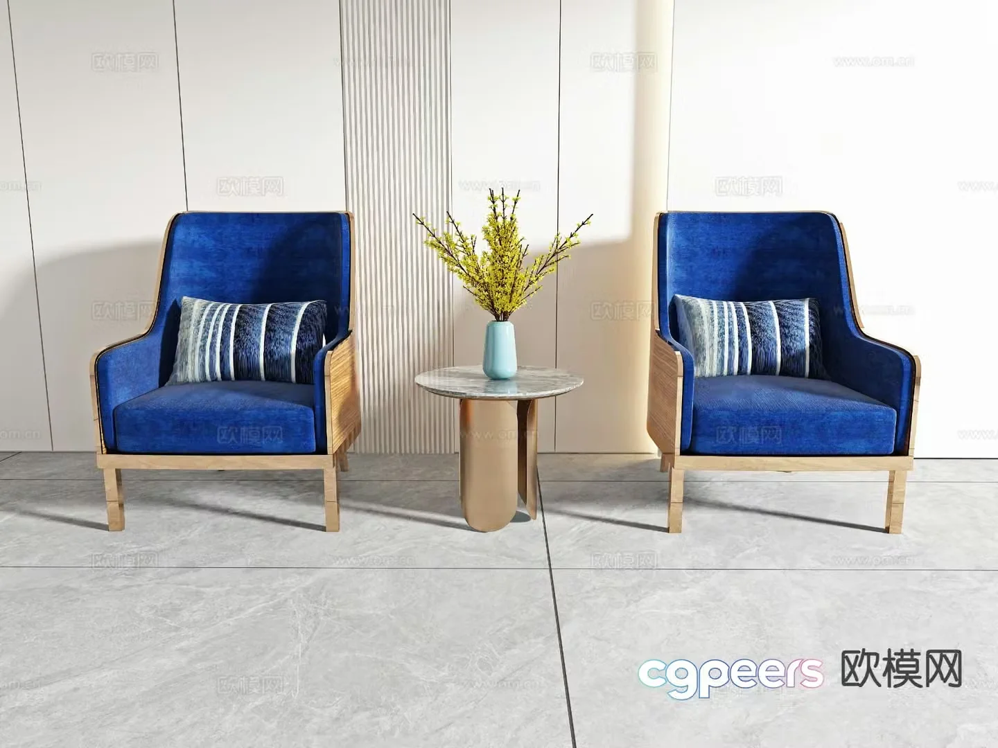 New Chinese style chair leisure chair 3d model