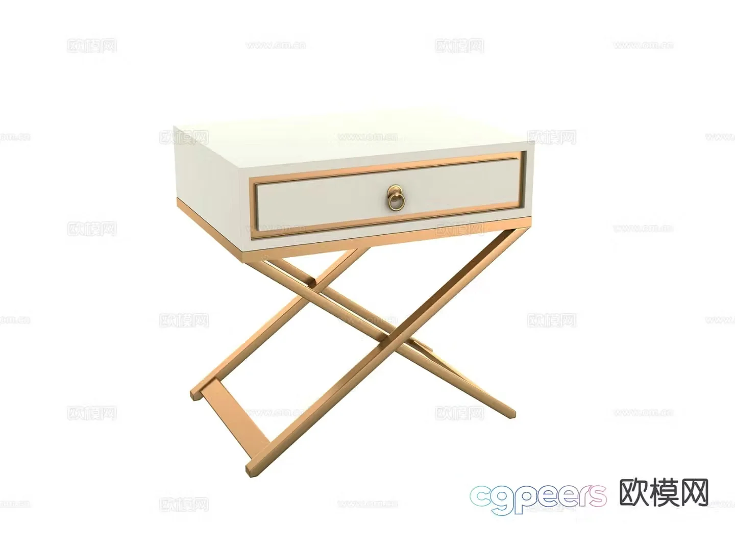 Modern bedside table 3d model