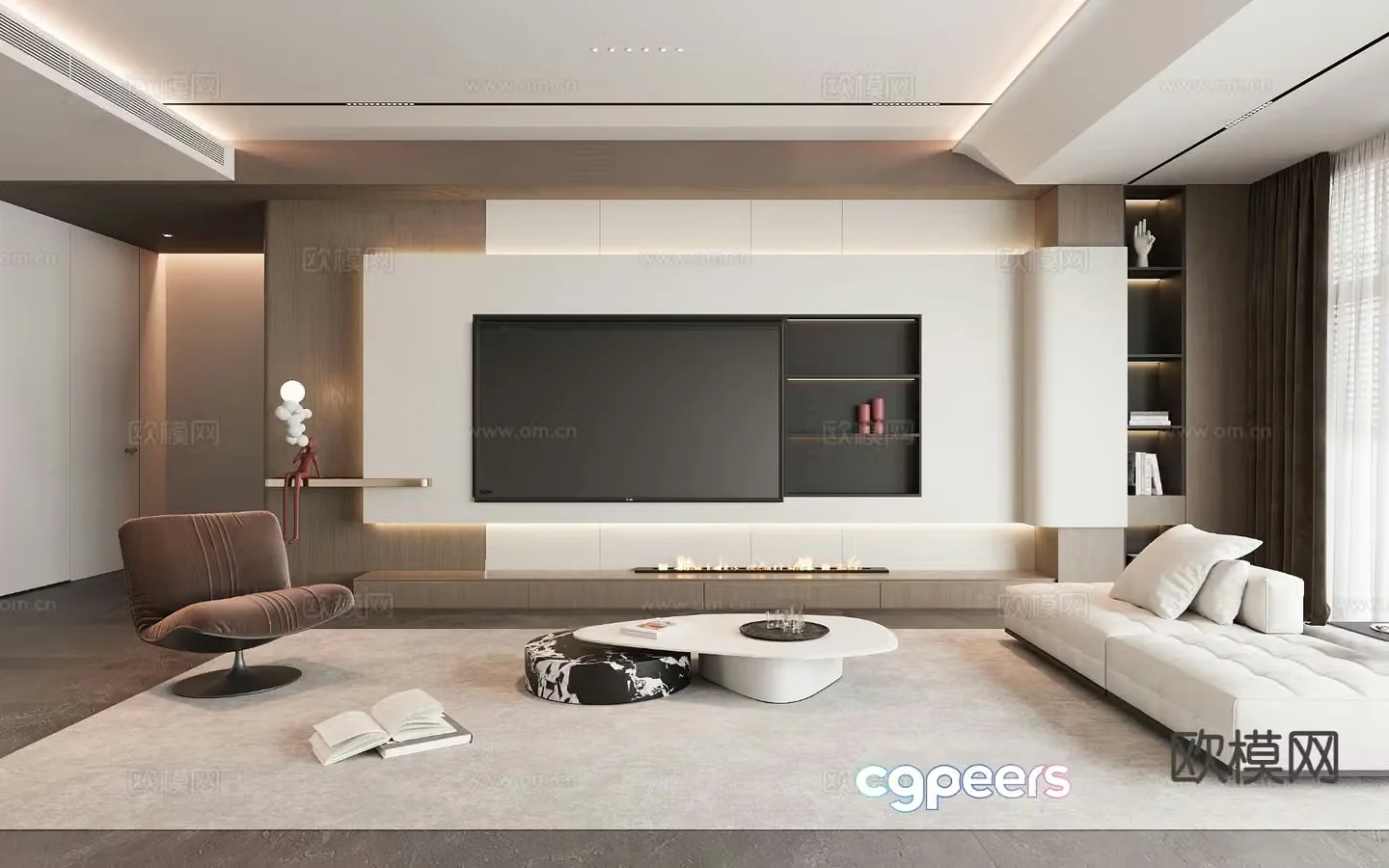 Modern living room 3d model