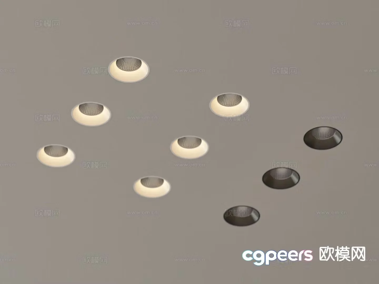 Recessed downlight spotlight 3d model