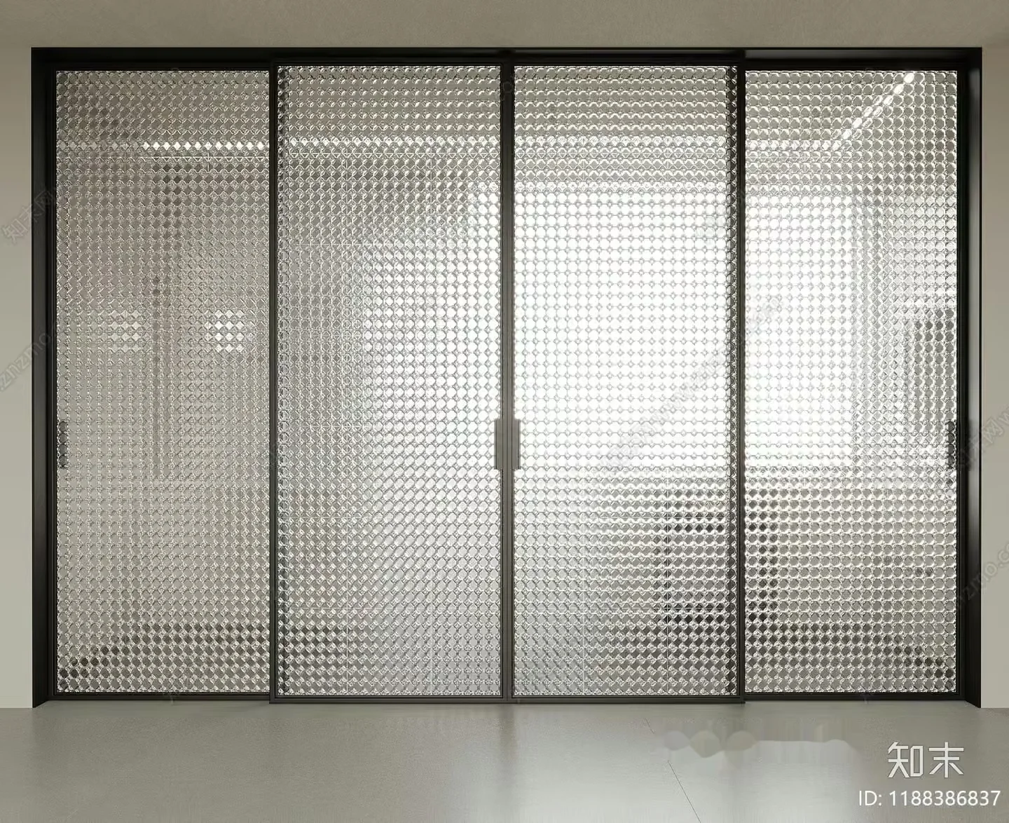 Glass Sliding Doors 3D Model – 23696 – VRAY Render