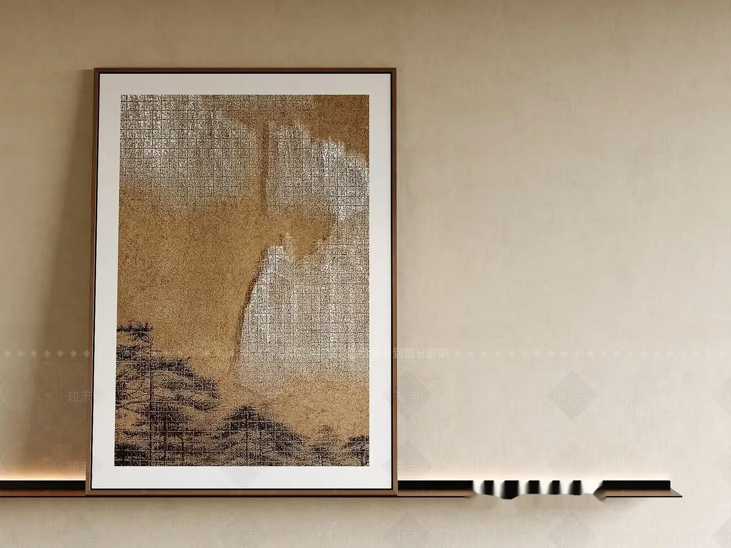A Framed Artwork 3D Model – 9876 – VRAY Render
