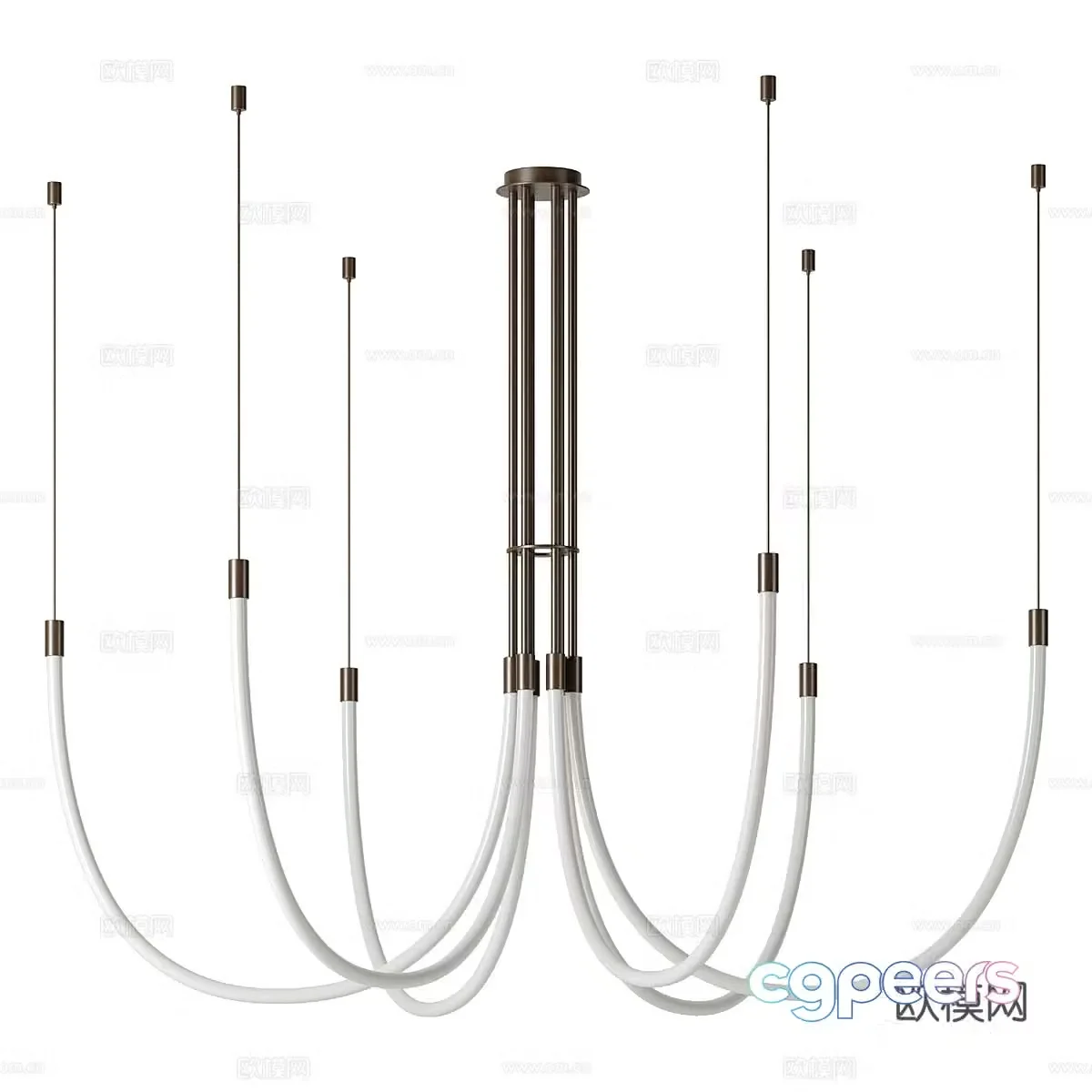 Modern Italian minimalist art chandeliers 3d model