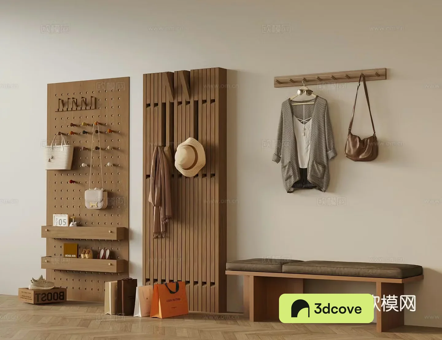 Modern coat hook shoes