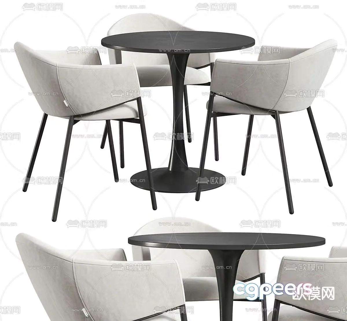 Leisure tables and chairs Negotiation tables and chairs 3d model