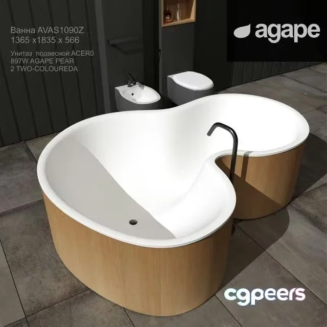 3ds Max Free – AGAPE bath, toilet, bidet and mixers