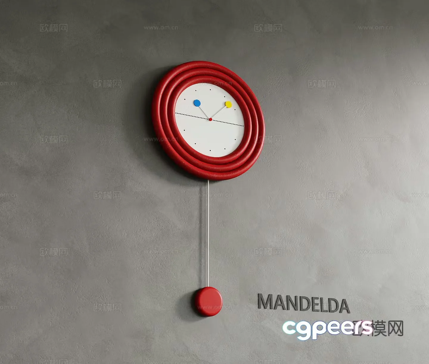 Watches Modern dopamine watches Wall clock Wall decoration 3D model