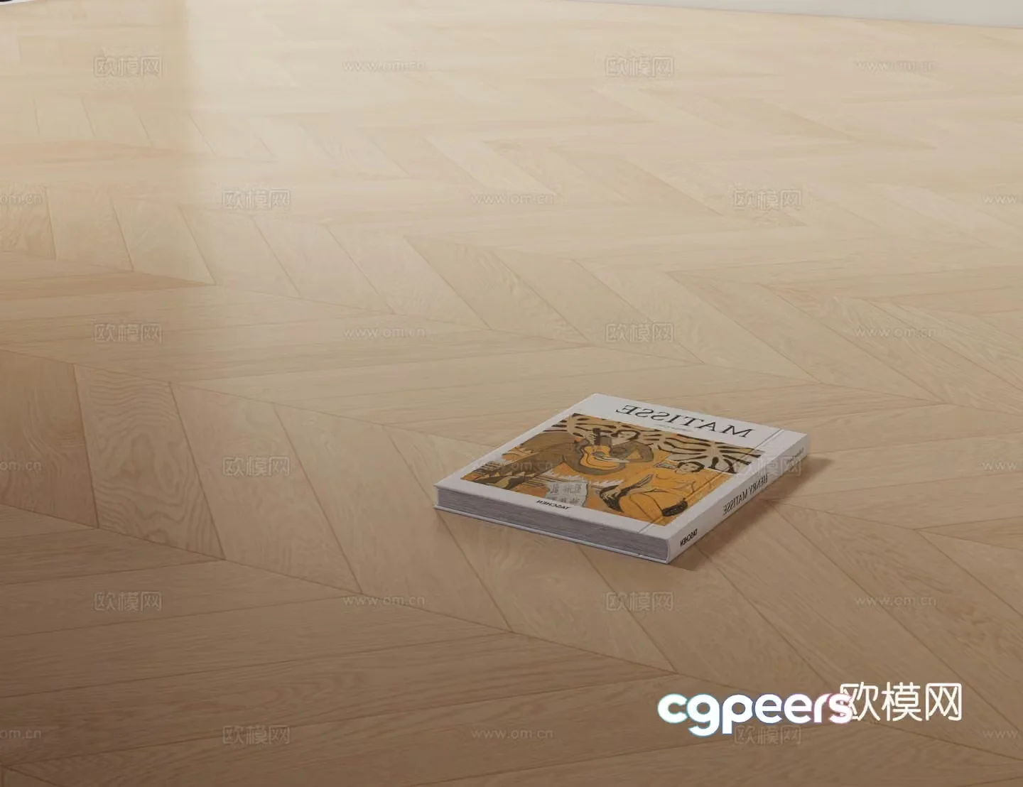 Modern flooring Fish bone wood flooring 3d model