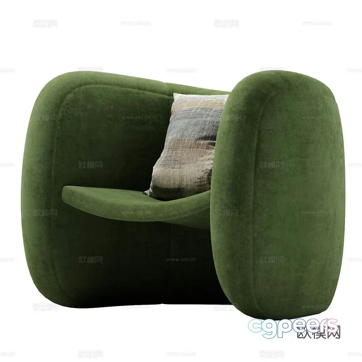 Modern Italian Lagoa Tacchini Armchair 3d Model