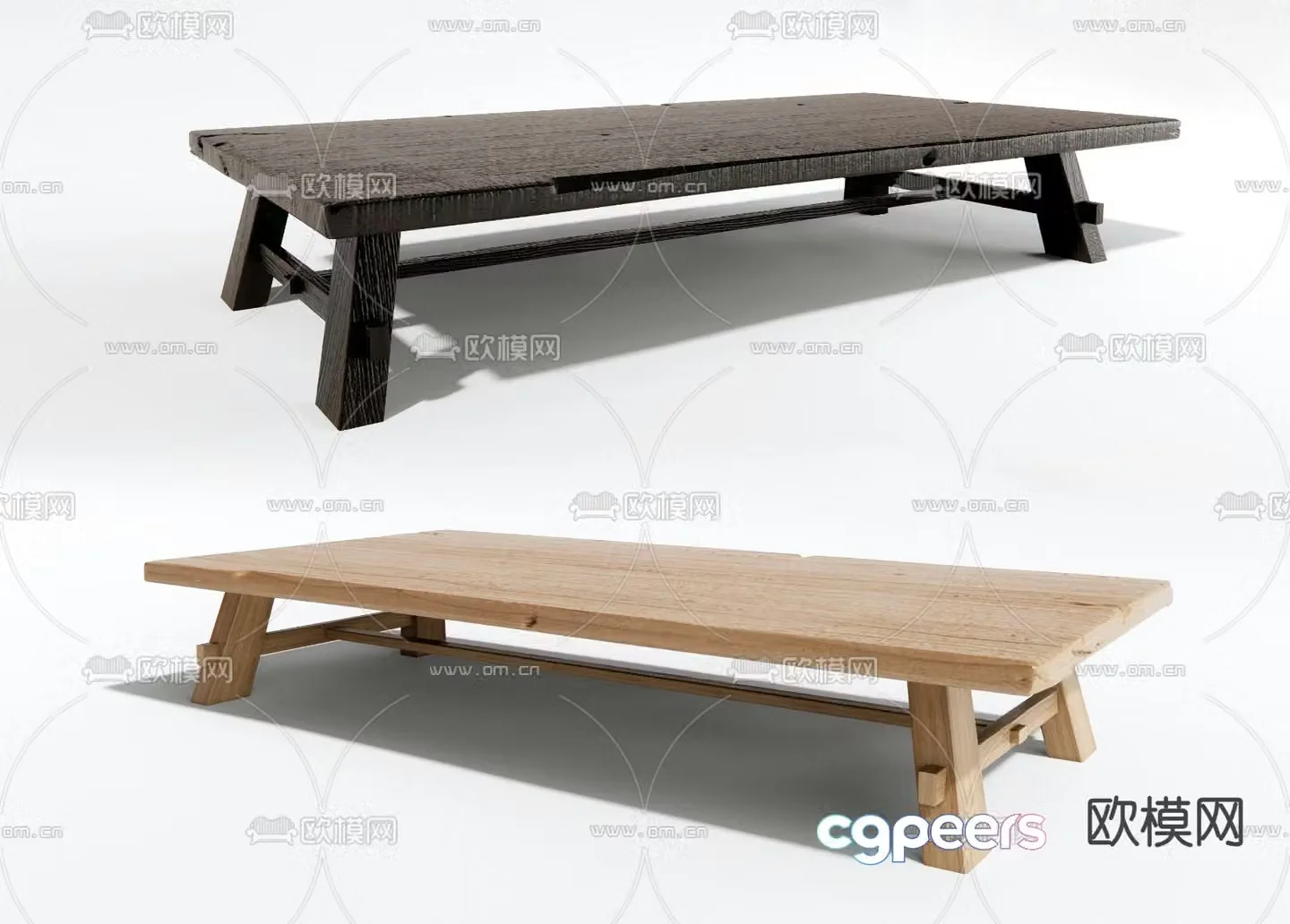 Wabi Sabi tea table solid wood tea table 3d model