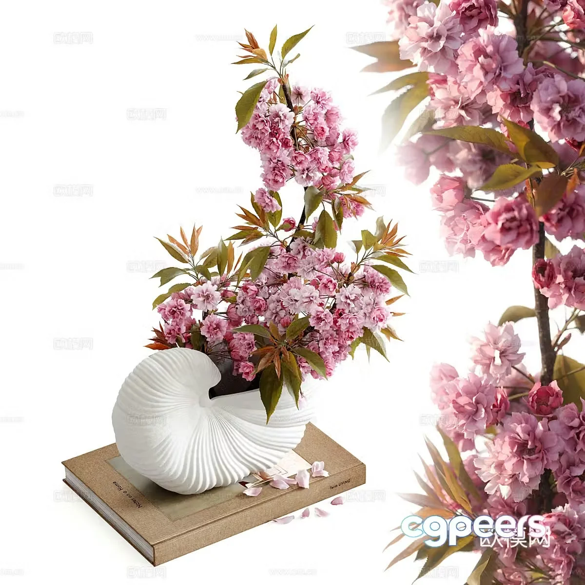 New Chinese vase flower art 3D model
