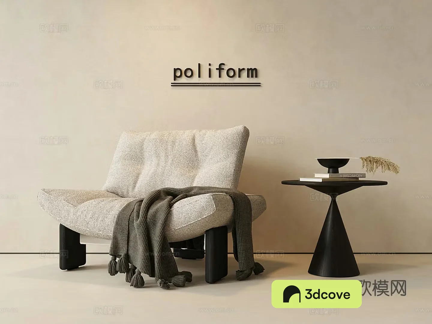 Italian medieval single sofa