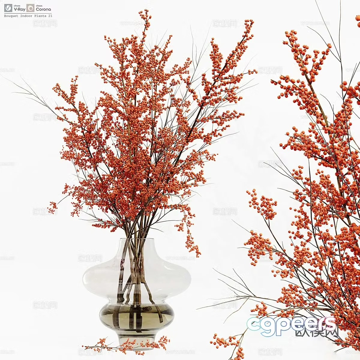 New Chinese vase flower art 3D model