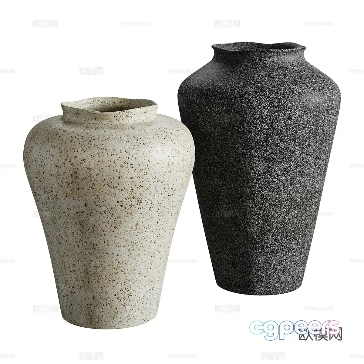 New Chinese style Wasabi pot vase 3D model
