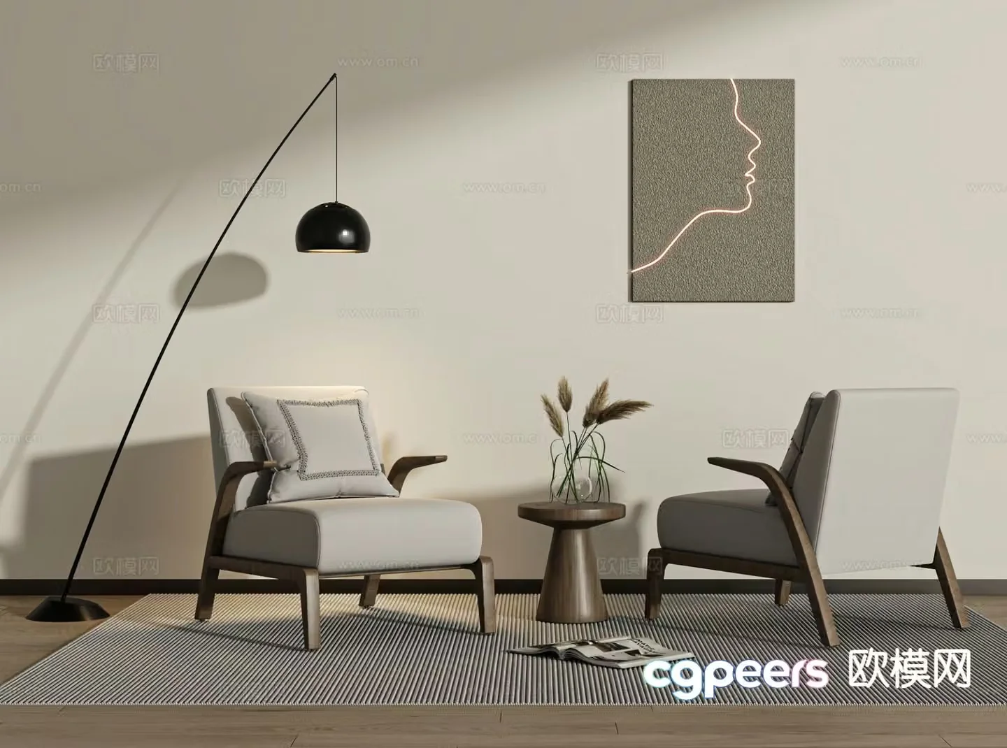 Modern lounge chair 3d model