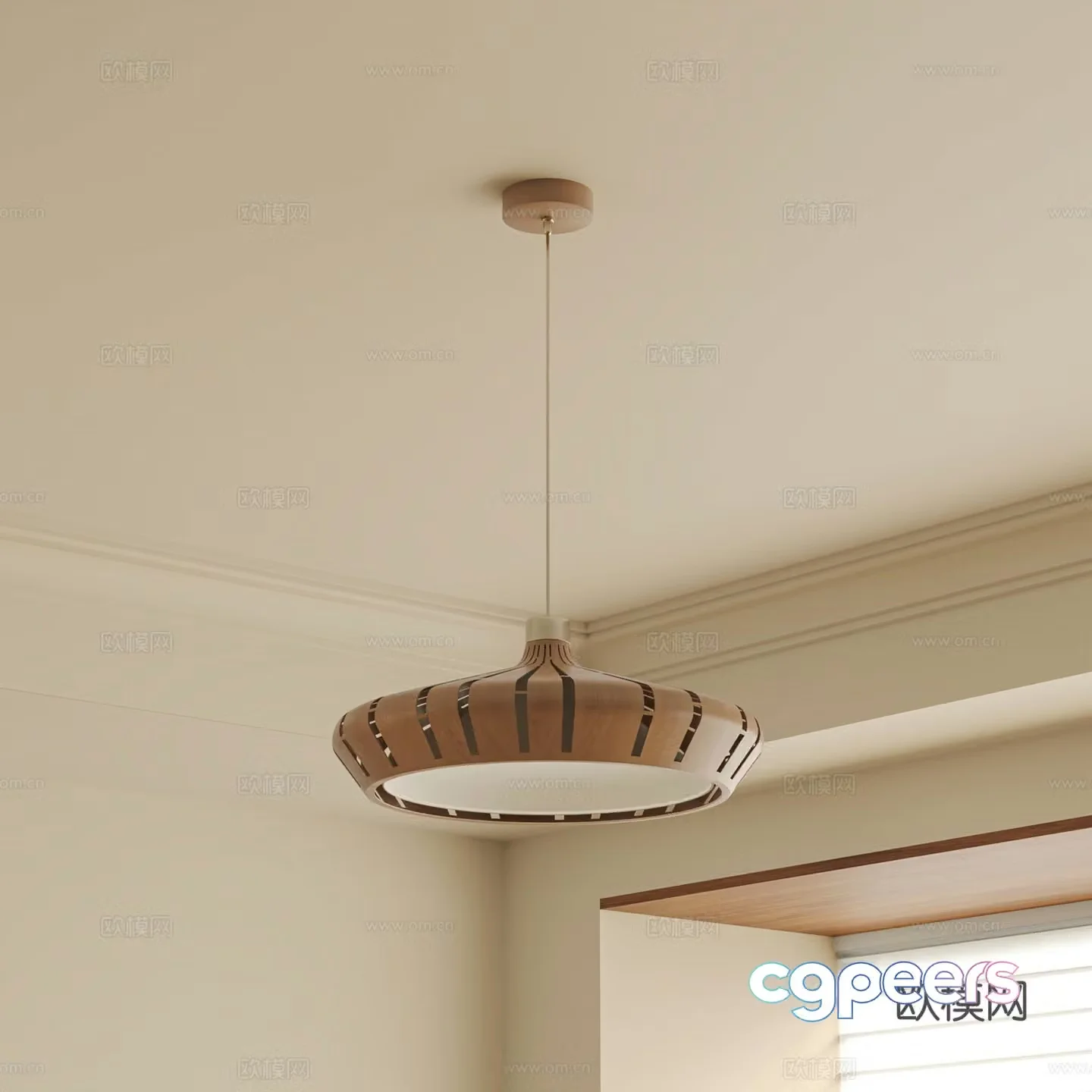 Modern medieval chandelier 3d model