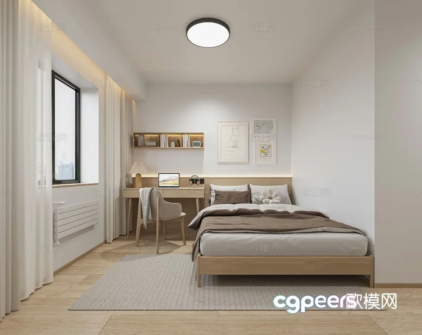 3d model of tatami bedroom and second bedroom