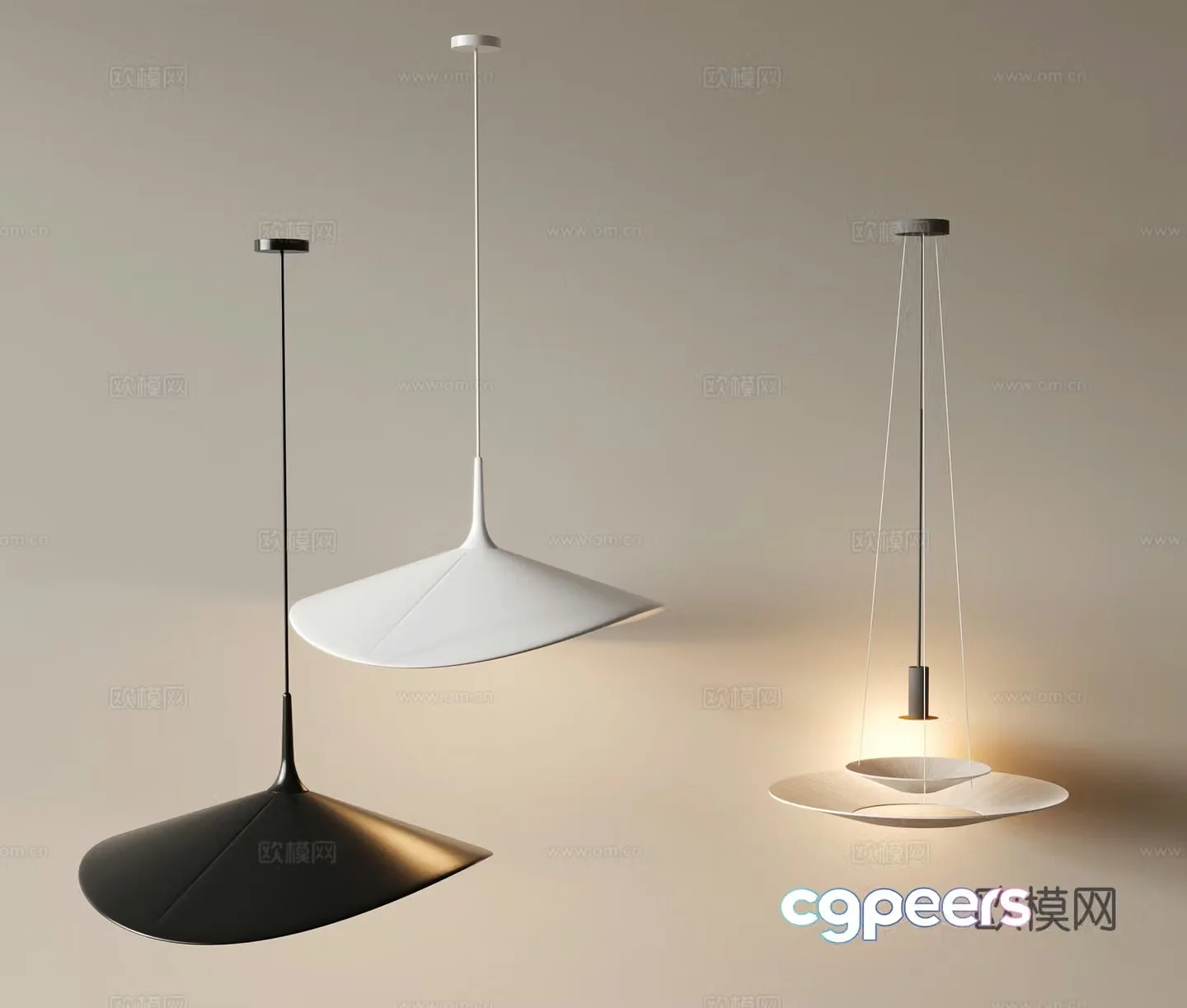 Modern Chandeliers Metal Chandeliers Creative Chandeliers Single Head Art Decoration 3D Model