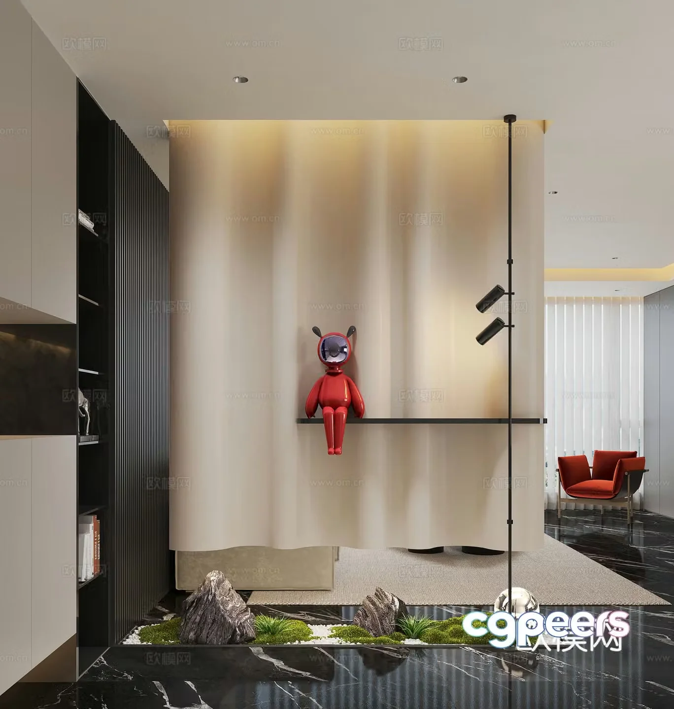 Modern entrance hallway Decorative entrance hallway Entrance entrance hallway 3D model