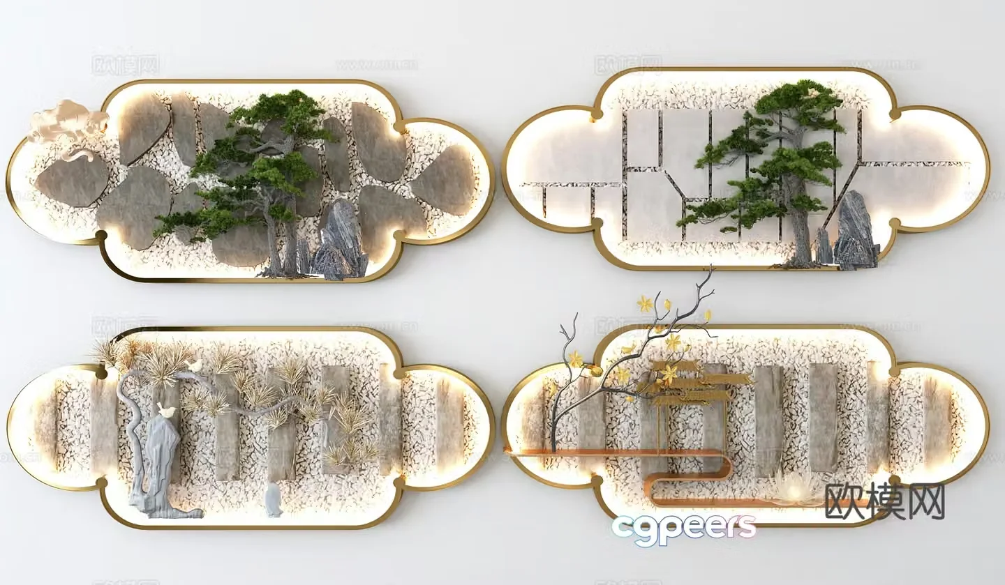 3D model of wall decoration wall lamp