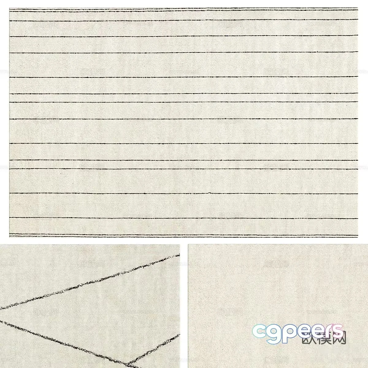 Simple carpet Wool carpet 3d model