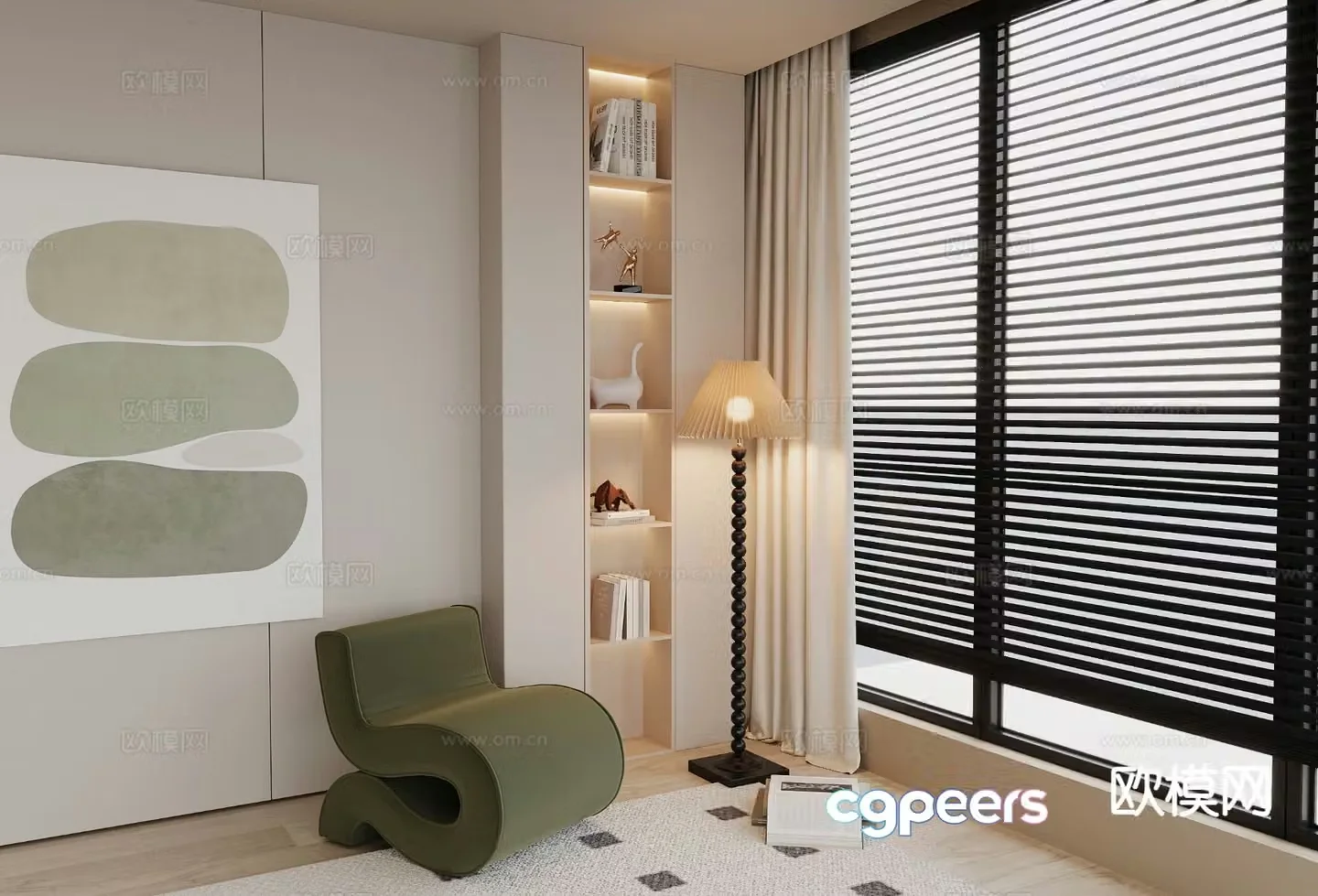 Modern single sofa 3d model