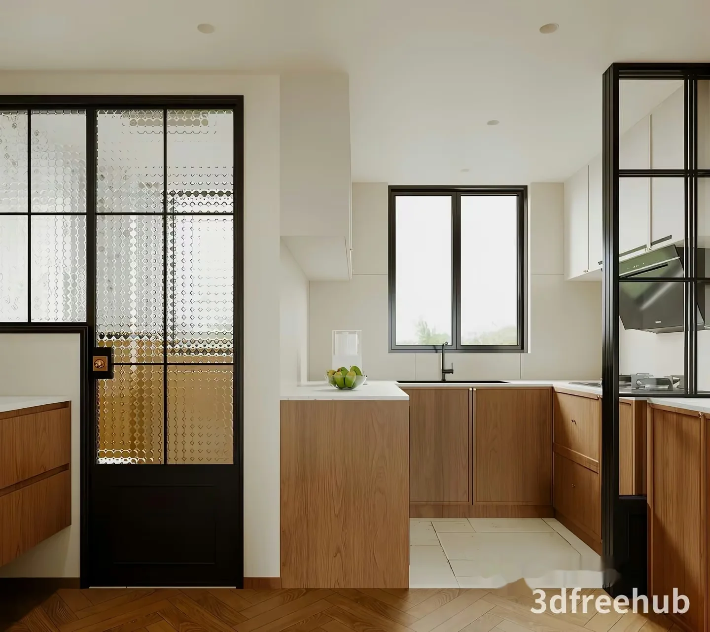 Modern Kitchen Design 3D Model – 23622 – VRAY Render