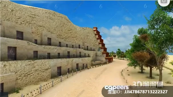 Ancient Stone Building 3D Model – 8944 – VRAY Render