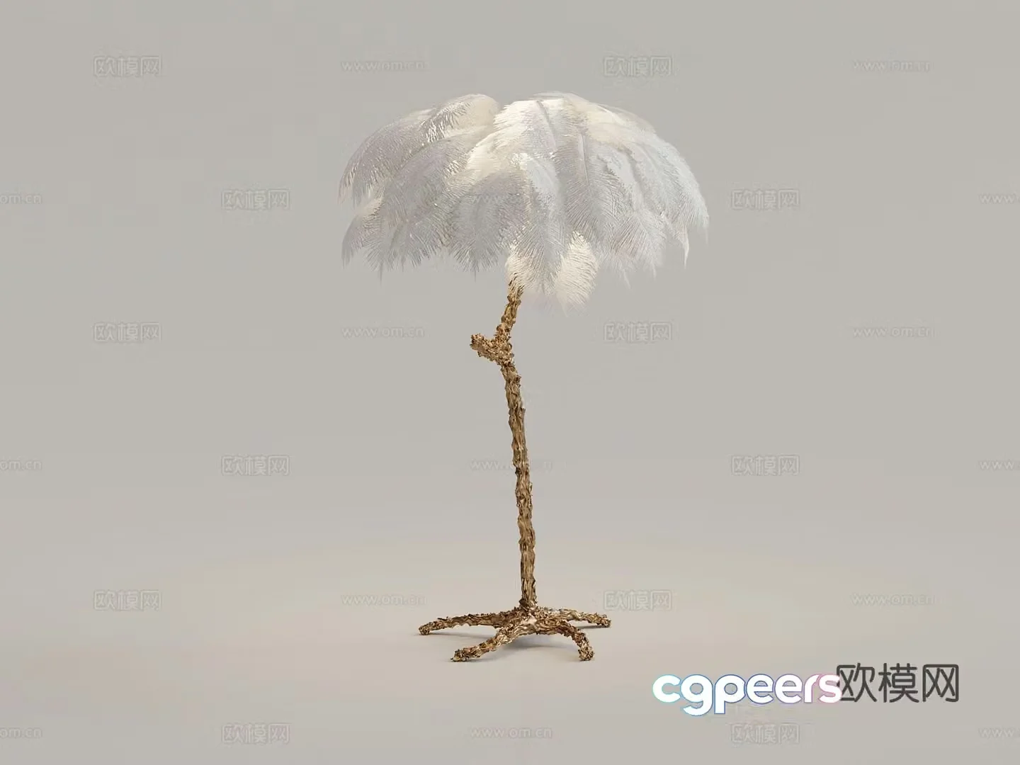 French art lamp floor lamp 3d model