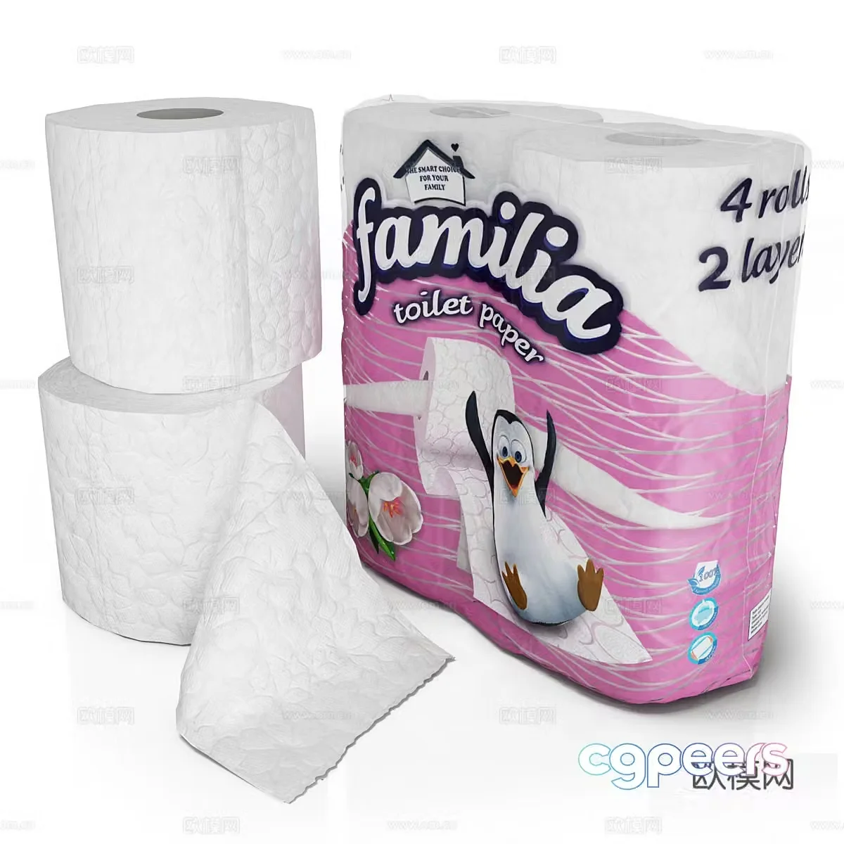 Toilet paper packaging 3d model