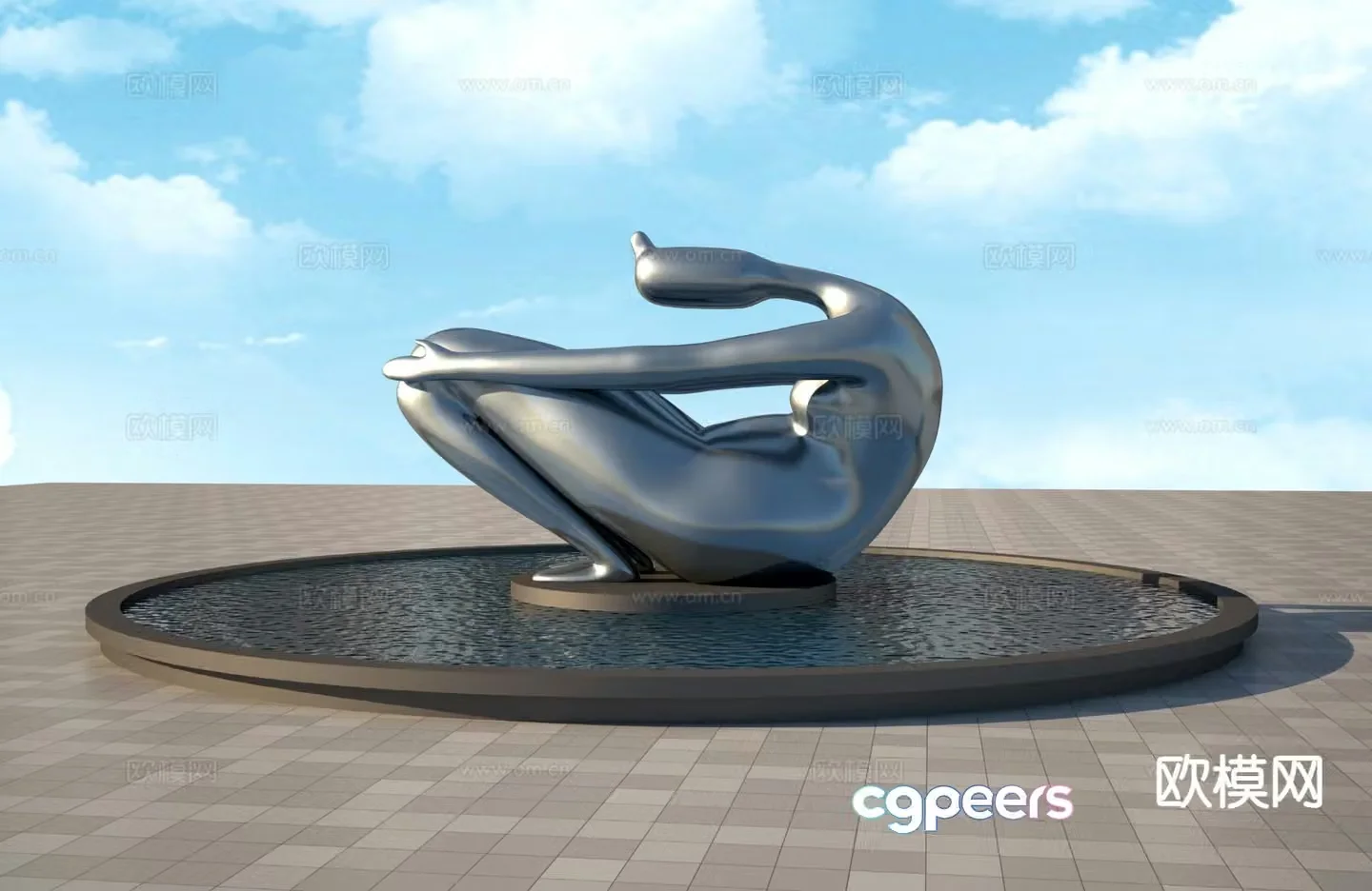abstract sculpture landscape sculpture 3d model