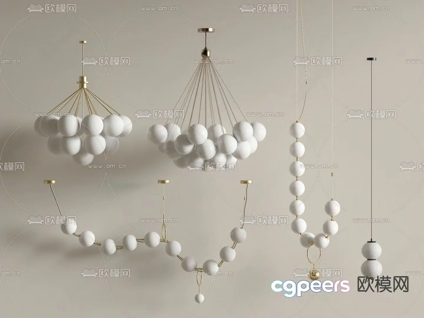 French chandelier hall chandelier 3d model
