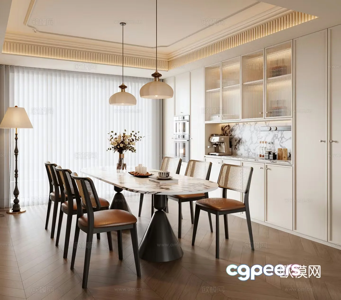 French restaurant 3d model