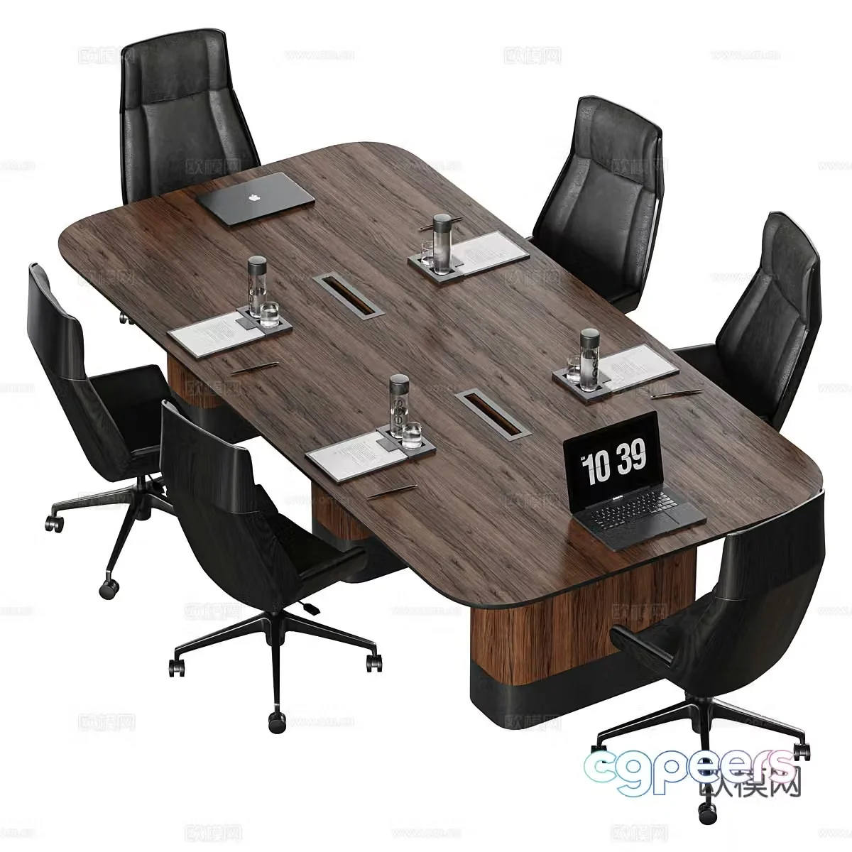 Conference tables and chairs 3d model