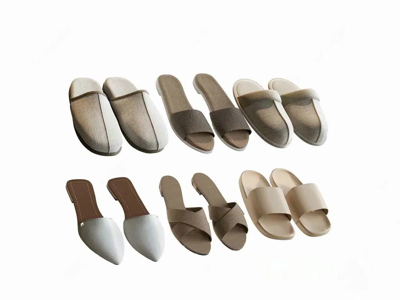 Neutral-Colored Shoes 3D Model – 12521 – VRAY Render