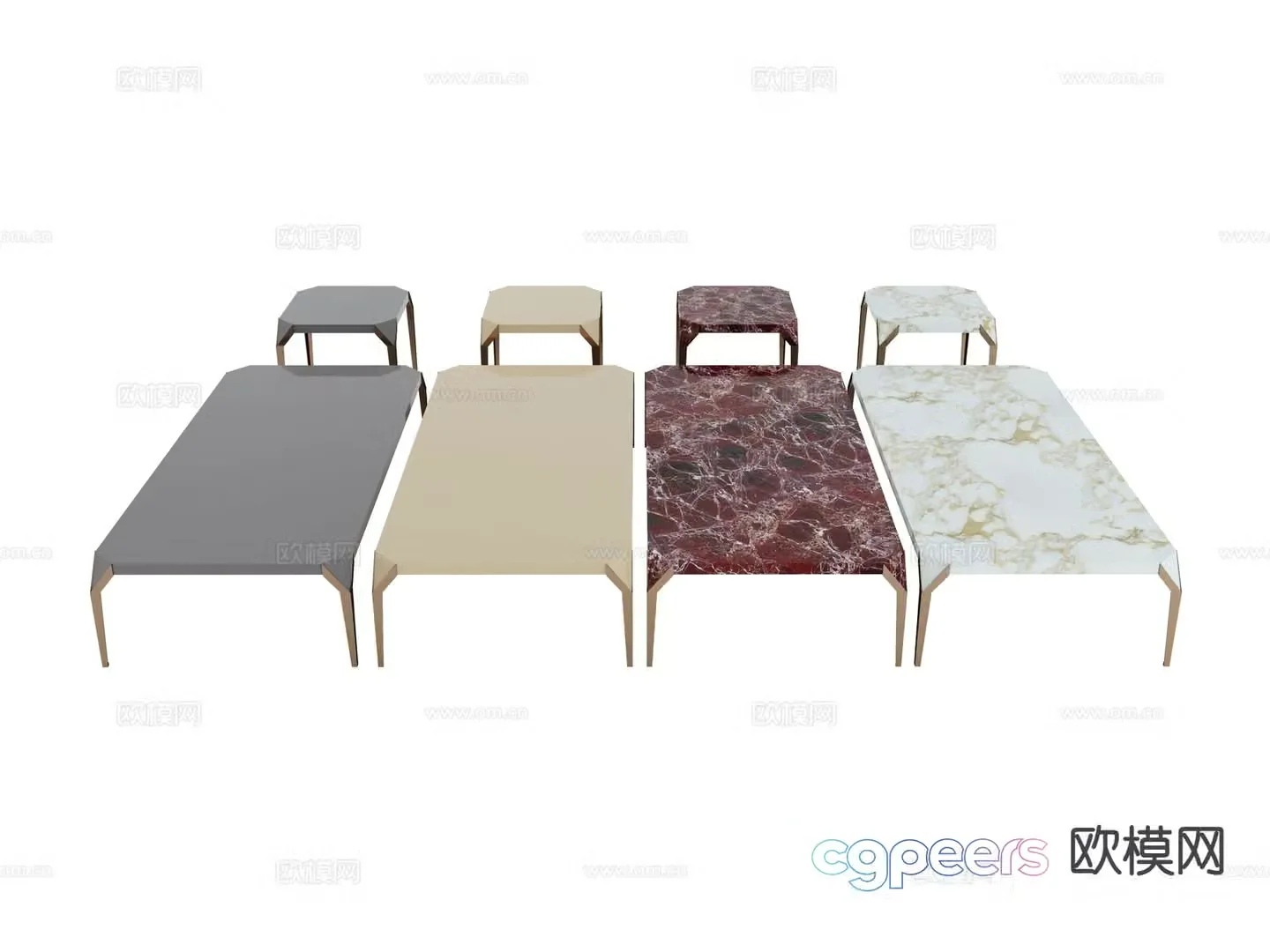 visionnaire light luxury coffee table marble coffee table 3d model